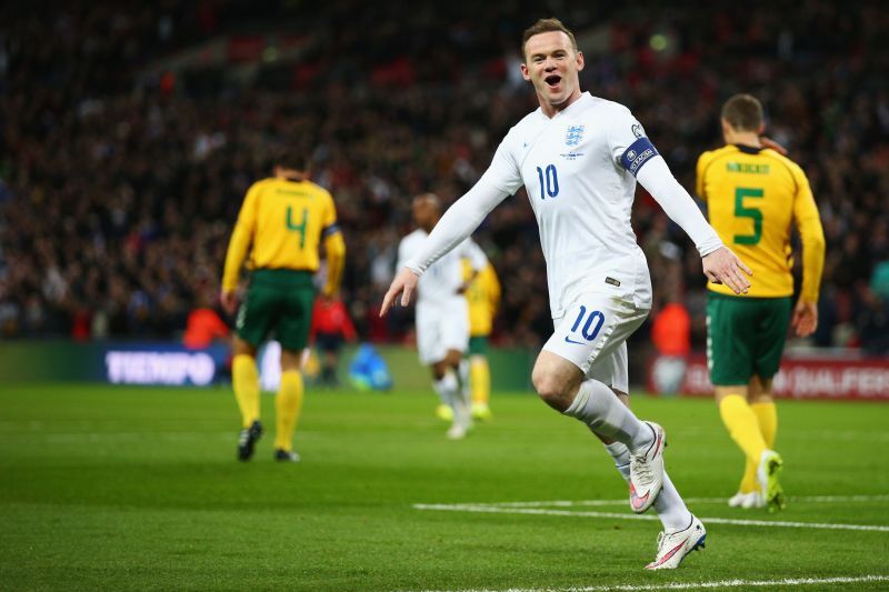 Rooney holds the all-time goalscoring record for England