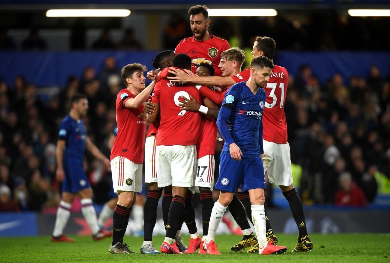 Manchester United registered a 2-0 win over Chelsea at Stamford Bridge on Monday