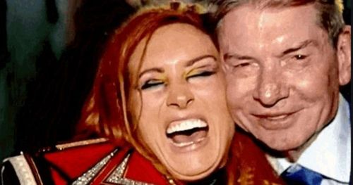 Becky Lynch and Vince McMahon.