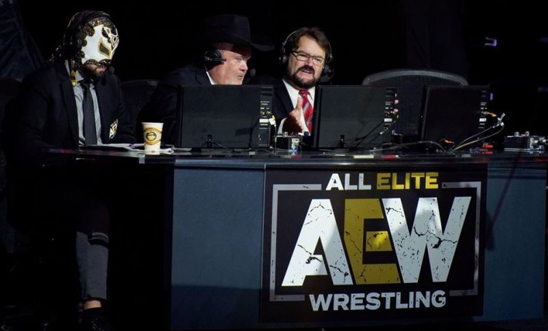 The AEW announce desk