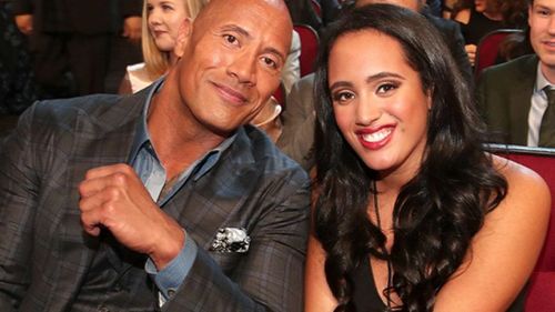 The Rock and his daughter Simone Johnson