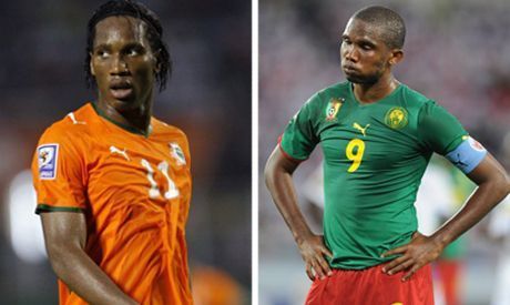 Didier Drogba and Samuel Eto&#039;o for their respective countries