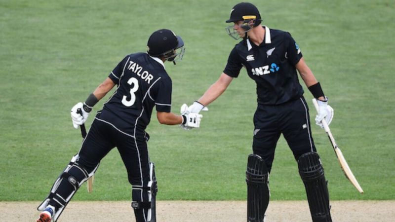 The partnership between Ross Taylor and Kylie Jamieson propelled the Kiwis to 274.
