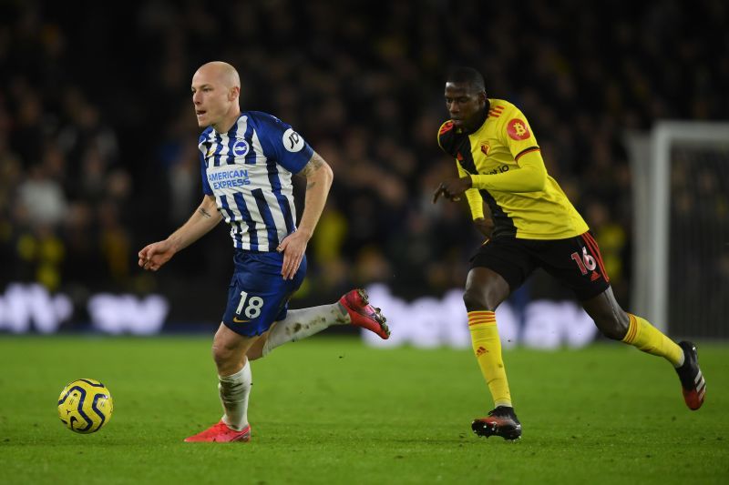 Aaron Mooy in action against Watford