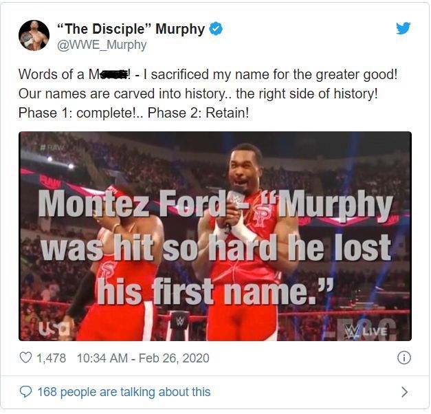 M urphy's tweet