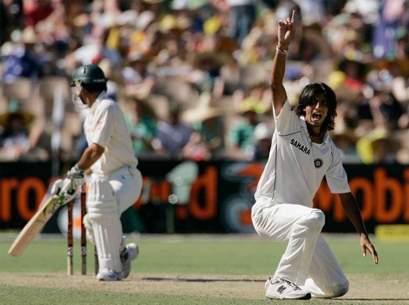 Ishant Sharma made Ponting struggle with his pace and swing