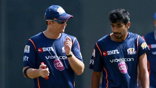 Jasprit Bumrah and Shane Bond. (Image Courtesy: Twitter)