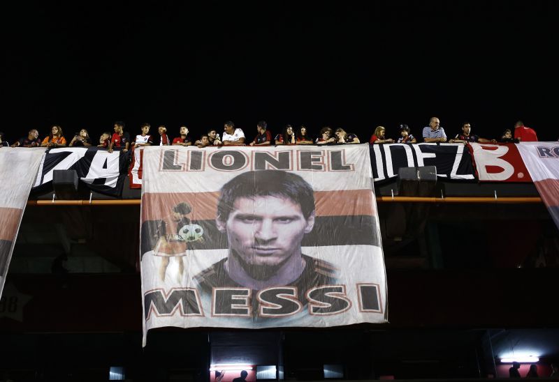 Messi is celebrated on the terraces of Newell&#039;s Old Boys having come through the junior ranks