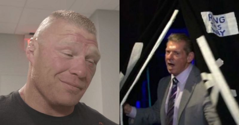 Brock Lesnar and Vince McMahon.