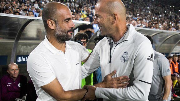 Pep Guardiola and Zinedine Zidane will go head-to-head in their first managerial meeting