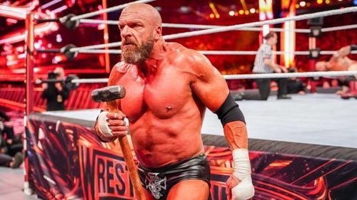 Triple H defeated Batista at last year's WrestleMania All hail King Corbin!