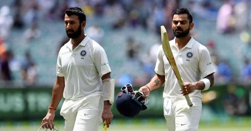 Cheteshwar Pujara and Virat Kohli