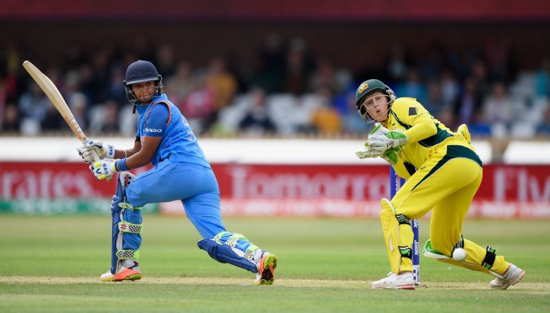Harmanpreet Kaur in action against Australia