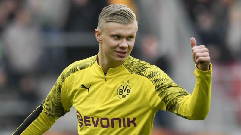 Haaland isFirst Borussia Dortmund player to score on his Bundesliga, DFB Pokal, and Champions League debut