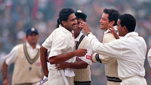 Anil Kumble took 10 wickets against Pakistan in Delhi