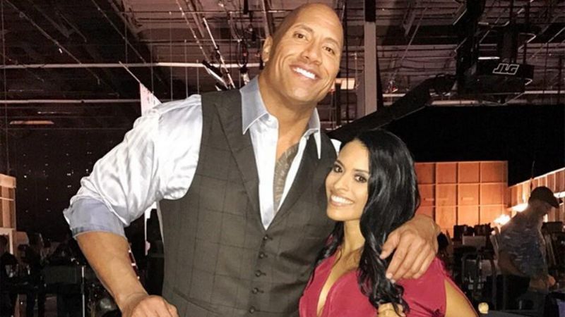 The Rock and Zelina Vega