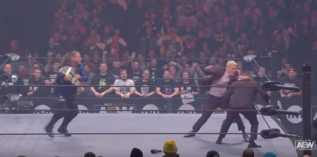 It just didn&#039;t hold (Pic Source: AEW YouTube)