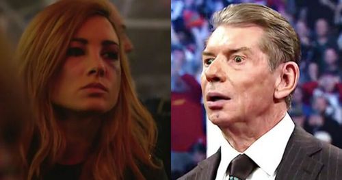 Becky Lynch and Vince McMahon.