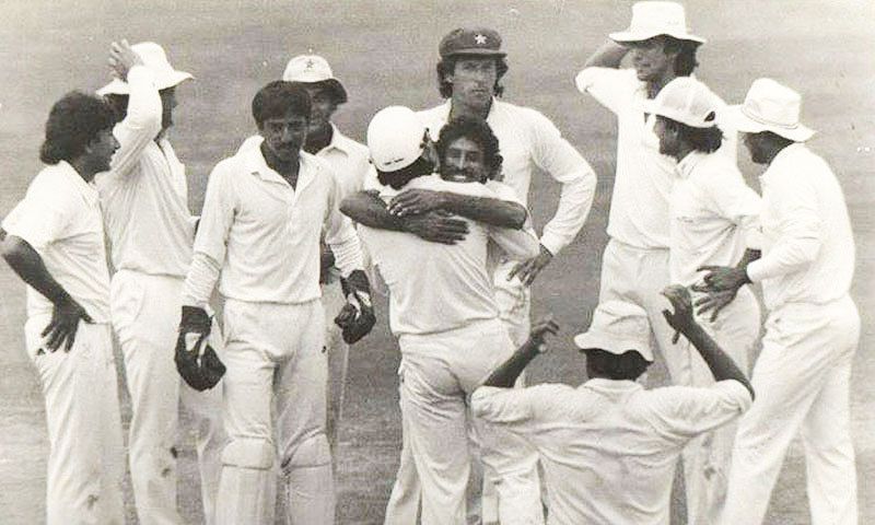 Pakistan&#039;s team in one of the matches of the series