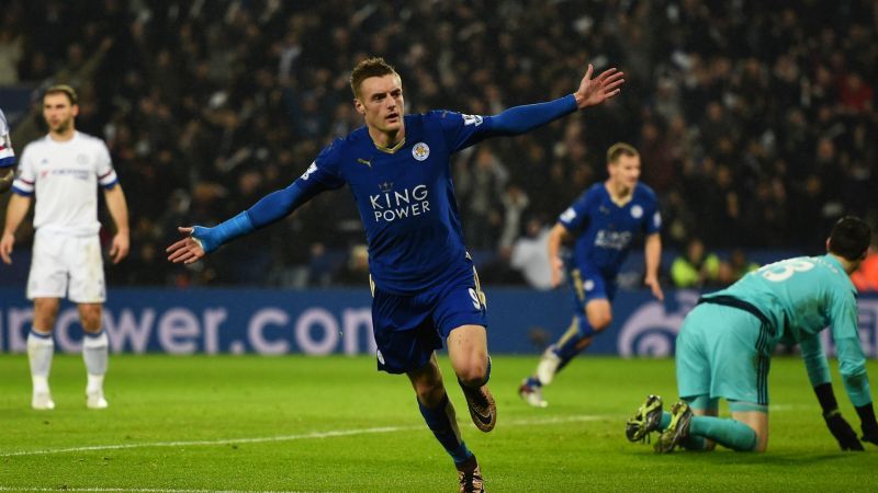 Jamie Vardy scored 13 goals in a streak stretching 11-matches from August to November 2015