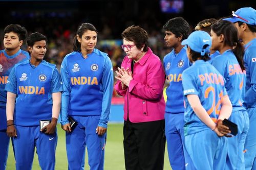 Indian team at the final of the ICC Women's T20 Cricket World Cup