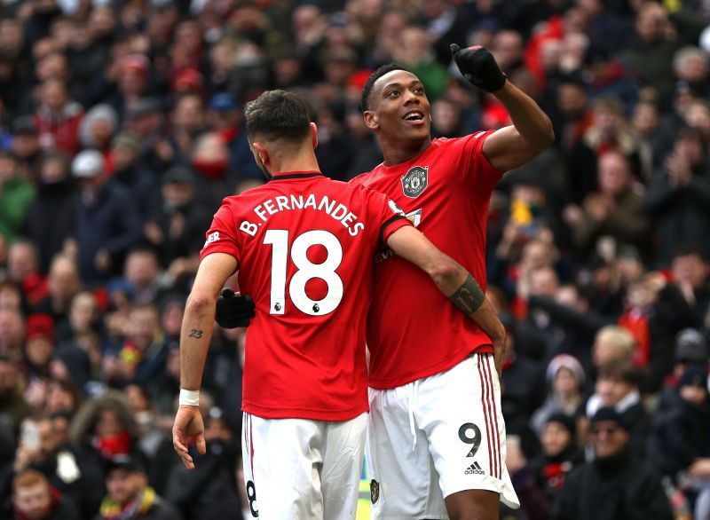 Bruno Fernandes and Anthony Martial