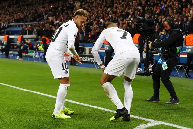 Neymar and Mbappe enjoying themselves