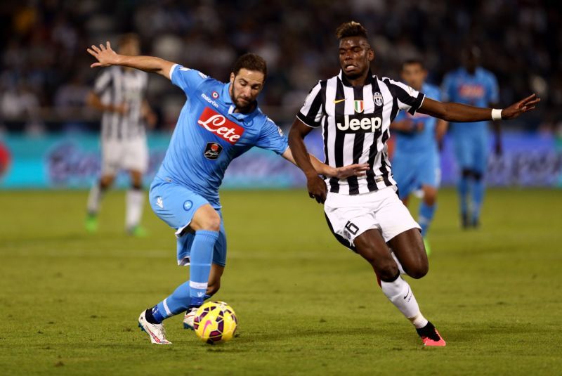 Pogba in action for Juventus against SSC Napoli