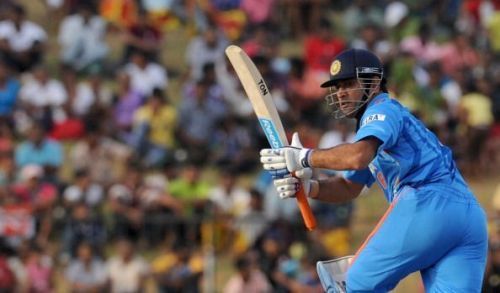 MS Dhoni in action