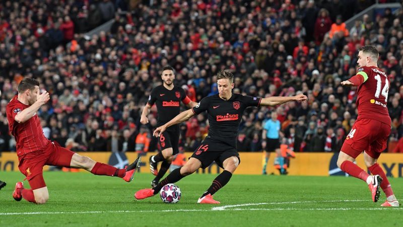 Marcos Llorente scored twice in Atleti's 3-2 victory over Liverpool