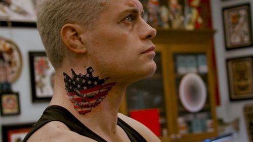 Cody's neck tattoo