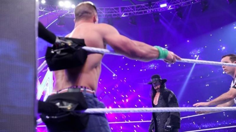 John Cena and The Undertaker at WrestleMania 34