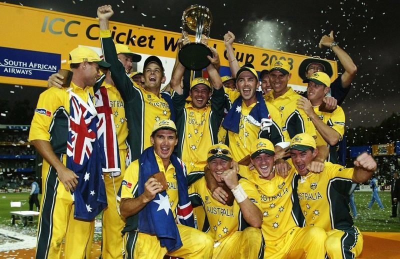 Australia celebrate their victory