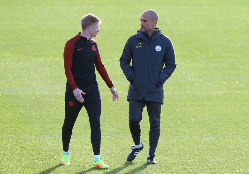 Kevin De Bruyne and Pep Guardiola