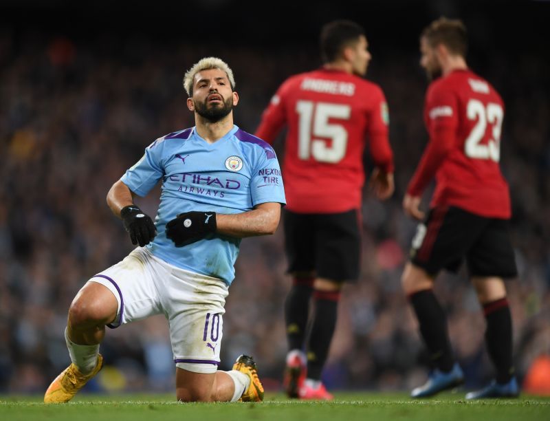 Manchester City&#039;s Sergio Aguero has a penchant for scoring goals against Manchester United
