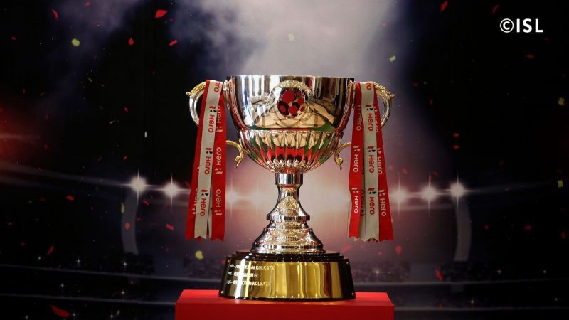 The Indian Super League trophy for 2019-20 season (Photo credit: Indian Super League)