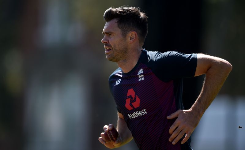 James Anderson in one of England&#039;s net sessions