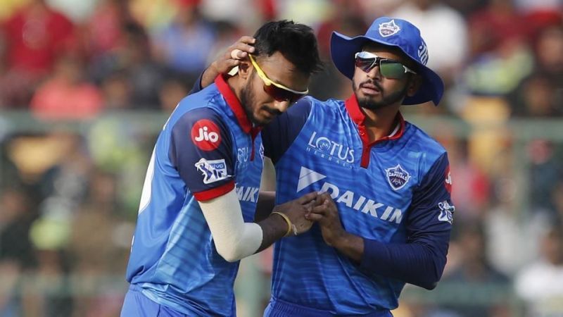 Axar Patel with Shreyas Iyer