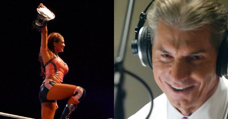 Eve Torres and Vince McMahon.