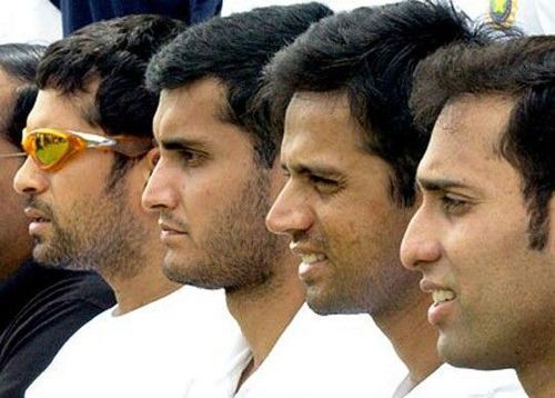 Sachin Tendulkar, Rahul Dravid, VVS Laxman, and Sourav Ganguly - India's Fab 4