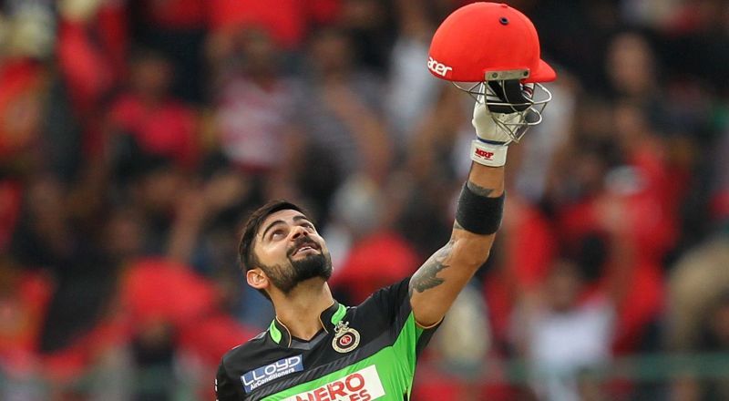 Virat Kohli celebrated yet another hundred for RCB