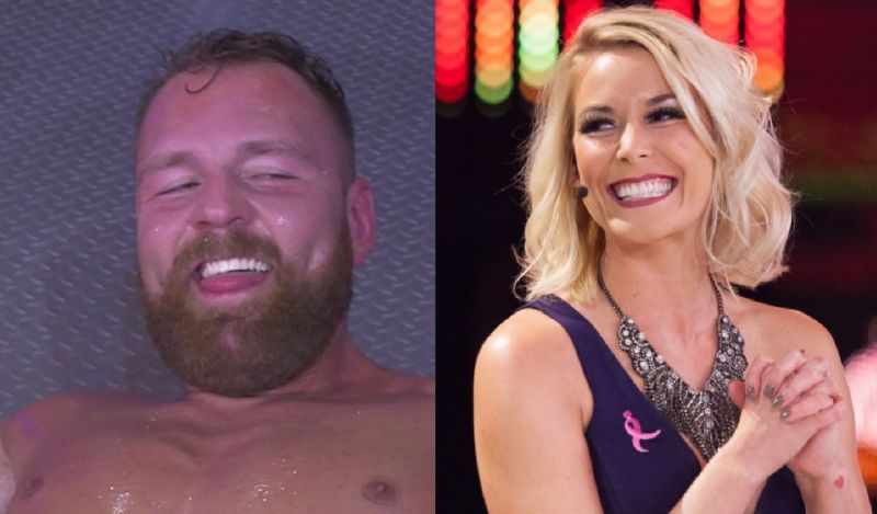 Jon Moxley surprised Renee Young on the WWE Backstage live stream