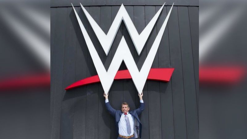 Chairman Vince McMahon and the WWE Logo