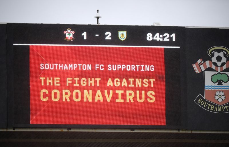 A show of support for the fight against coronavirus by Southampton