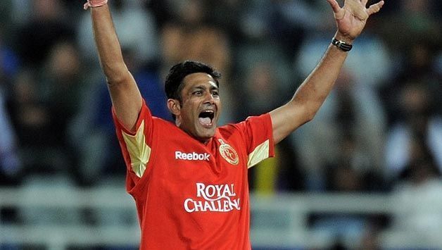 Anil Kumble troubled  batsmen with his leg-spin in the IPL