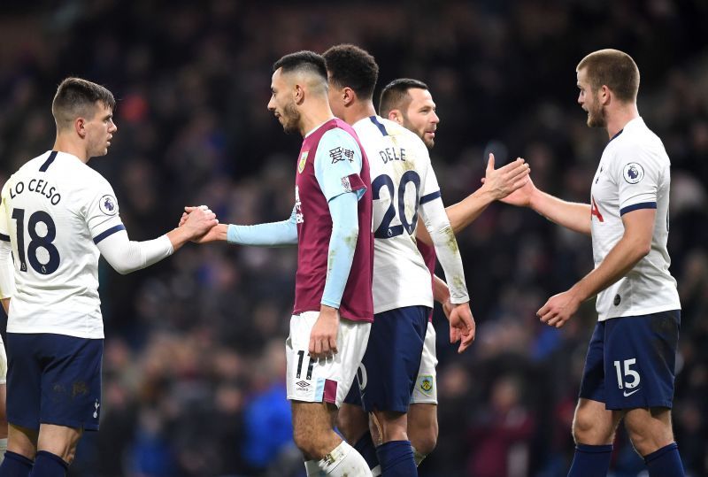 Tottenham played out a bad-tempered 1-1 draw with Burnley at Turf Moor