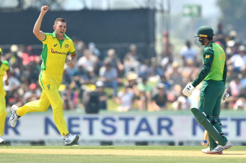 Josh Hazlewood dismissed Quinton de Kock cheaply in the first game