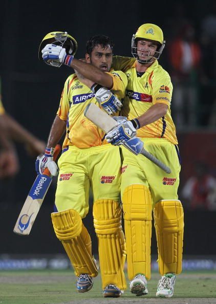 MS Dhoni (left) and Albie Morkel (right)