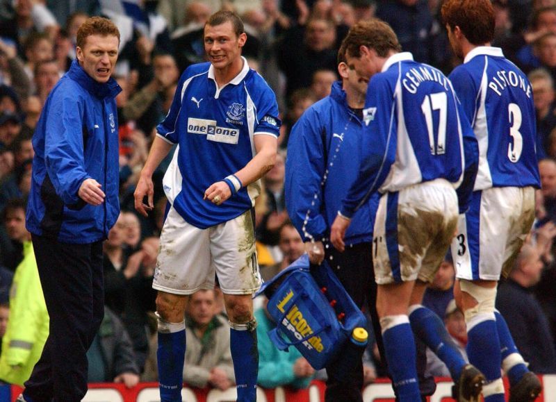 Moyes rallying his troops in his first game in-charge