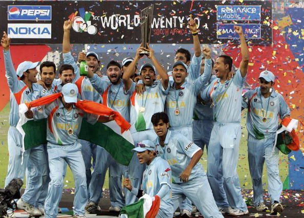 Indian team with the T20 World Cup